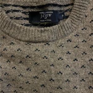 J. Crew bird's eye lambswool sweater size M